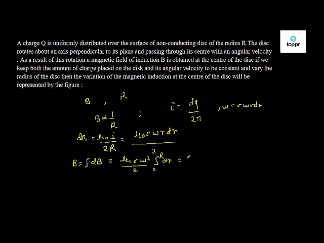 A Charge Q Is Uniformly Distributed Over The Surface Of Non 