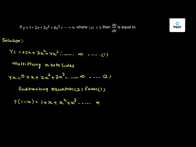 If Y 1 2x 3x 2 4x 3 Where X 1 Then Dy Dx Is Equal To