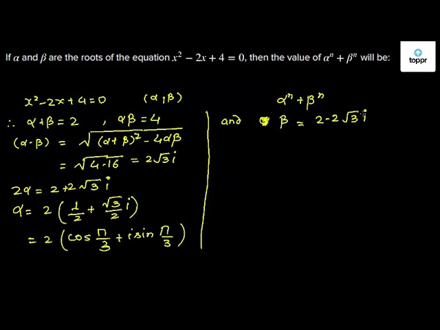 if-alpha-and-beta-are-the-roots-of-the-equation-x-2-2x-4-0-then