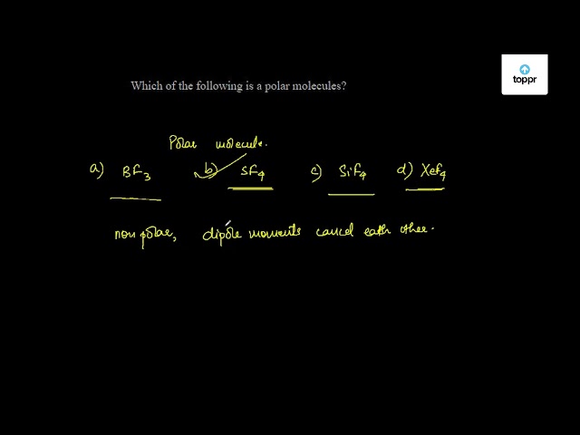 Which Of The Following Is A Polar Molecule Apex