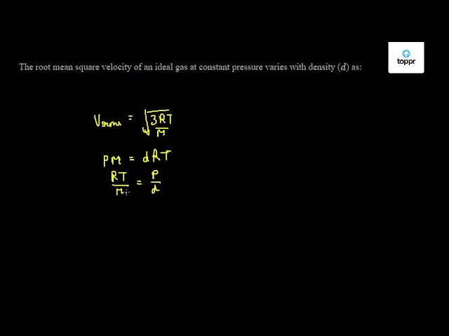 the-root-mean-square-velocity-of-an-ideal-gas-at-constant-pressure