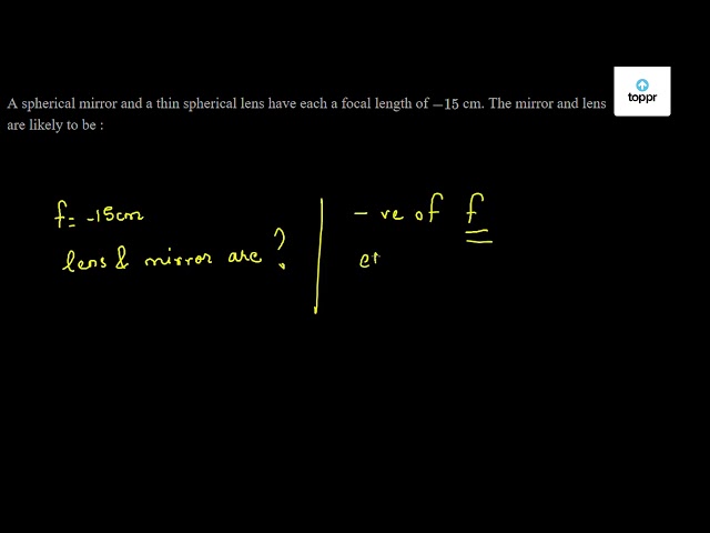 a-spherical-mirror-and-a-thin-spherical-lens-have-each-a-focal-length