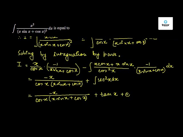 intx-2-x-sin-x-cos-x-2-dx-is-equal-to