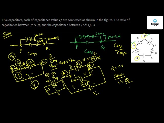 five-capacitors-each-of-capacitance-value-c-are-connected-as-shown-in