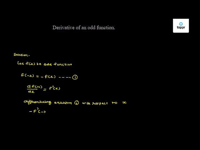 derivative-of-an-odd-function-maths-questions