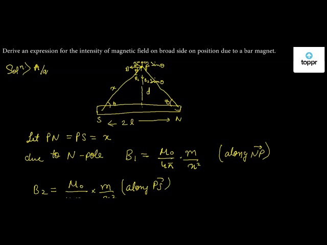 derive-an-expression-for-the-intensity-of-magnetic-field-on-broad-side