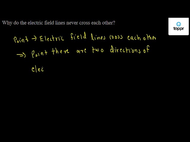 why-do-the-electric-field-lines-never-cross-each-other