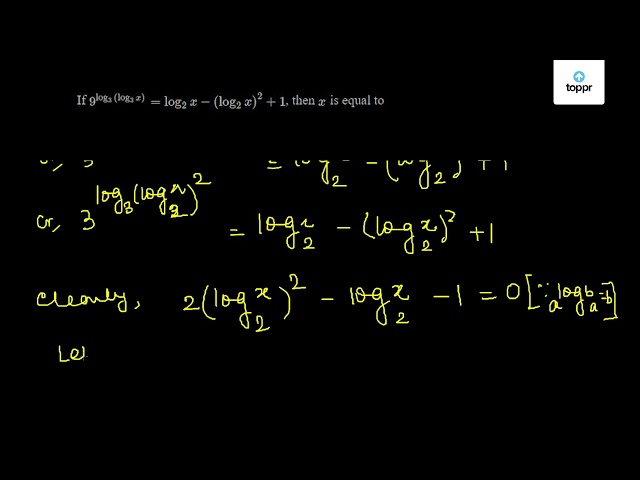 What Is The Value Of X In The Expression Log 2 X 3 Log 2x 3 Log 55