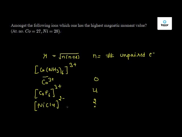 amongst-the-following-ions-which-one-has-the-highest-magnetic-moment