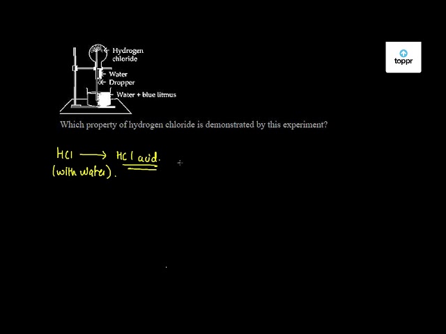 which-property-of-hydrogen-chloride-is-demonstrated-by-this-experiment