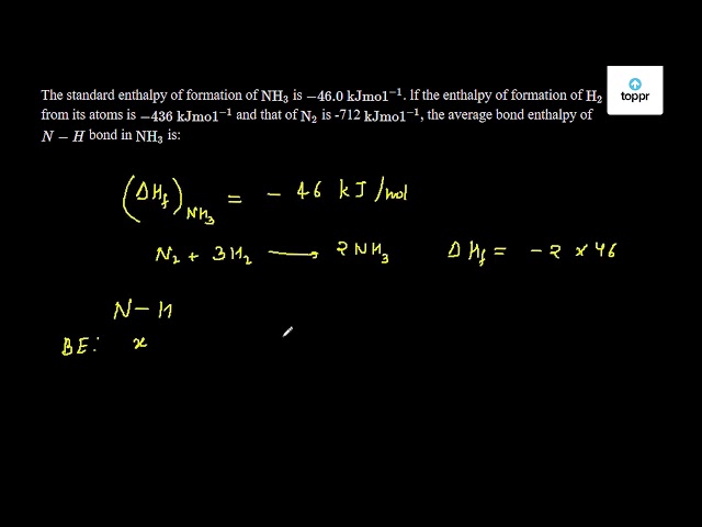 the-standard-enthalpy-of-formation-of-nh3-is-46-0-kjmol-1-lf-the