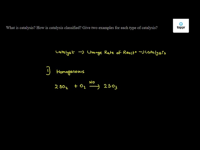 what-is-catalysis-how-is-catalysis-classified-give-two-examples-for