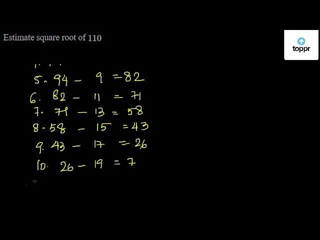 estimate-the-square-root-of-110