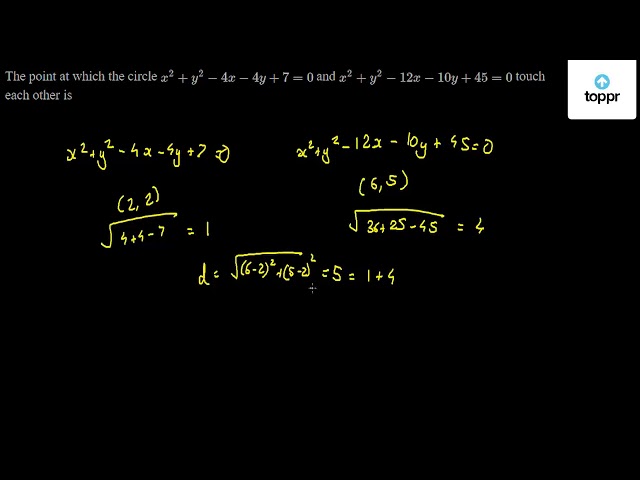 the-point-at-which-the-circle-x-2-y-2-4x-4y-7-0-and-x-2-y-2