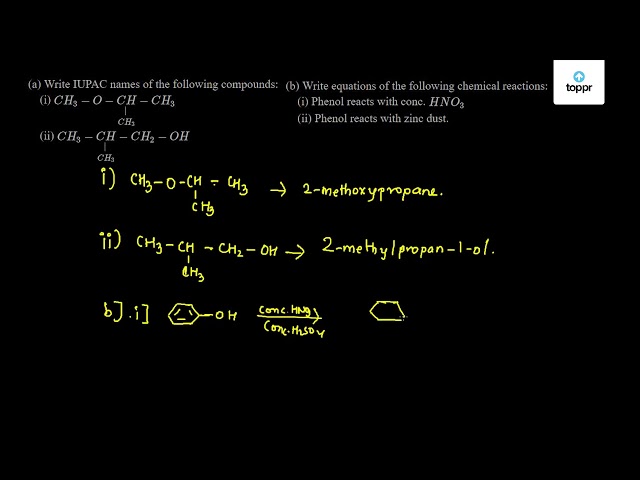 a-write-iupac-names-of-the-following-compounds-i-ch3-o-ch3-ch