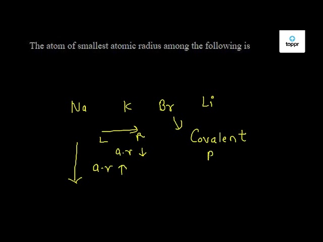 the-atom-of-smallest-atomic-radius-among-the-following-is