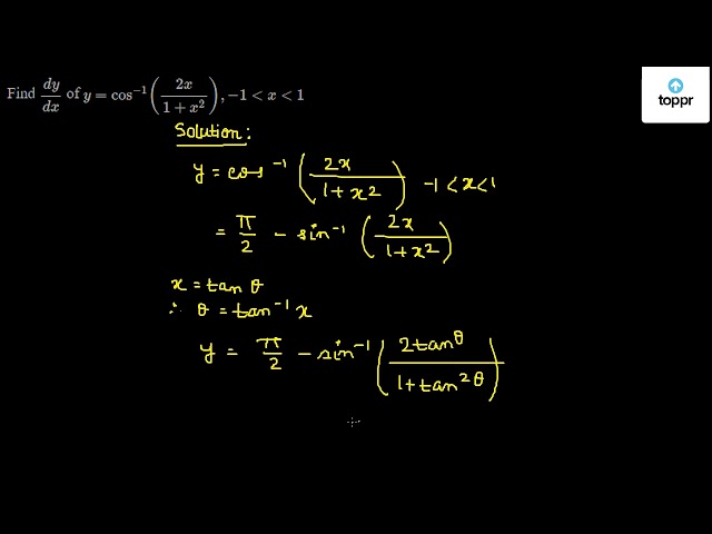 Find Dy Dx Of Y Cos 1 2x 1 X 2 1 X 1