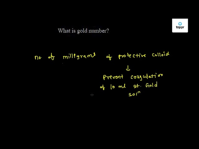 what-is-gold-number-chemistry-questions