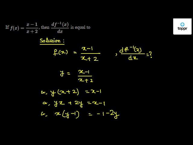 If F X X 1 X 2 Then Df 1 X Dx Is Equal To