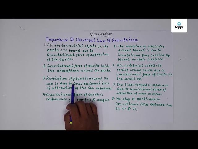 Importance Of Universal Law Of Gravitation In Hindi Physics Video Lectures