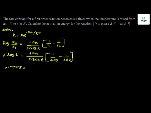 the-rate-constant-for-a-first-order-reaction-becomes-six-times-when-the