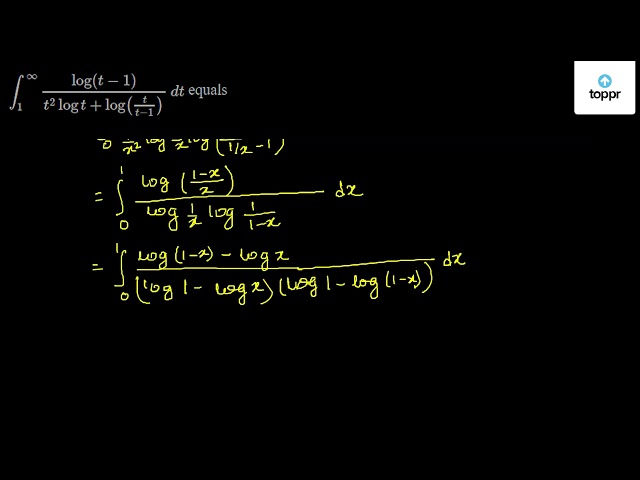 int1-log-t-1-t-2logt-log-t-t-1-dt-equals