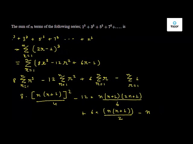 The Sum Of N Terms Of The Following Series 1 3 3 3 5 3 7 3 Is