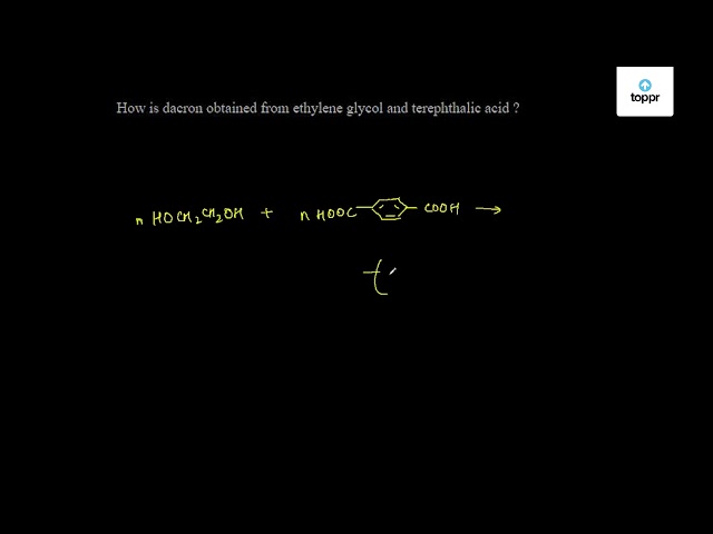 How is dacron obtained from ethylene glycol and terephthalic acid?