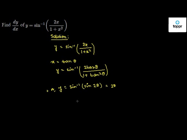 Find Dy Dx Of Y Sin 1 2x 1 X 2