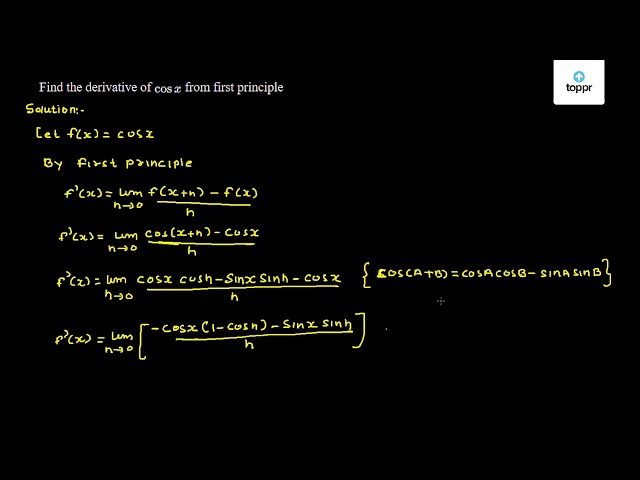 Solved 5. Find the first derivative of X-1/X (FROM FIRST