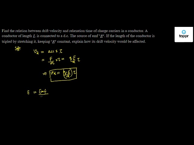 the-relation-between-current-density-j-and-drift-velocity-vd-is